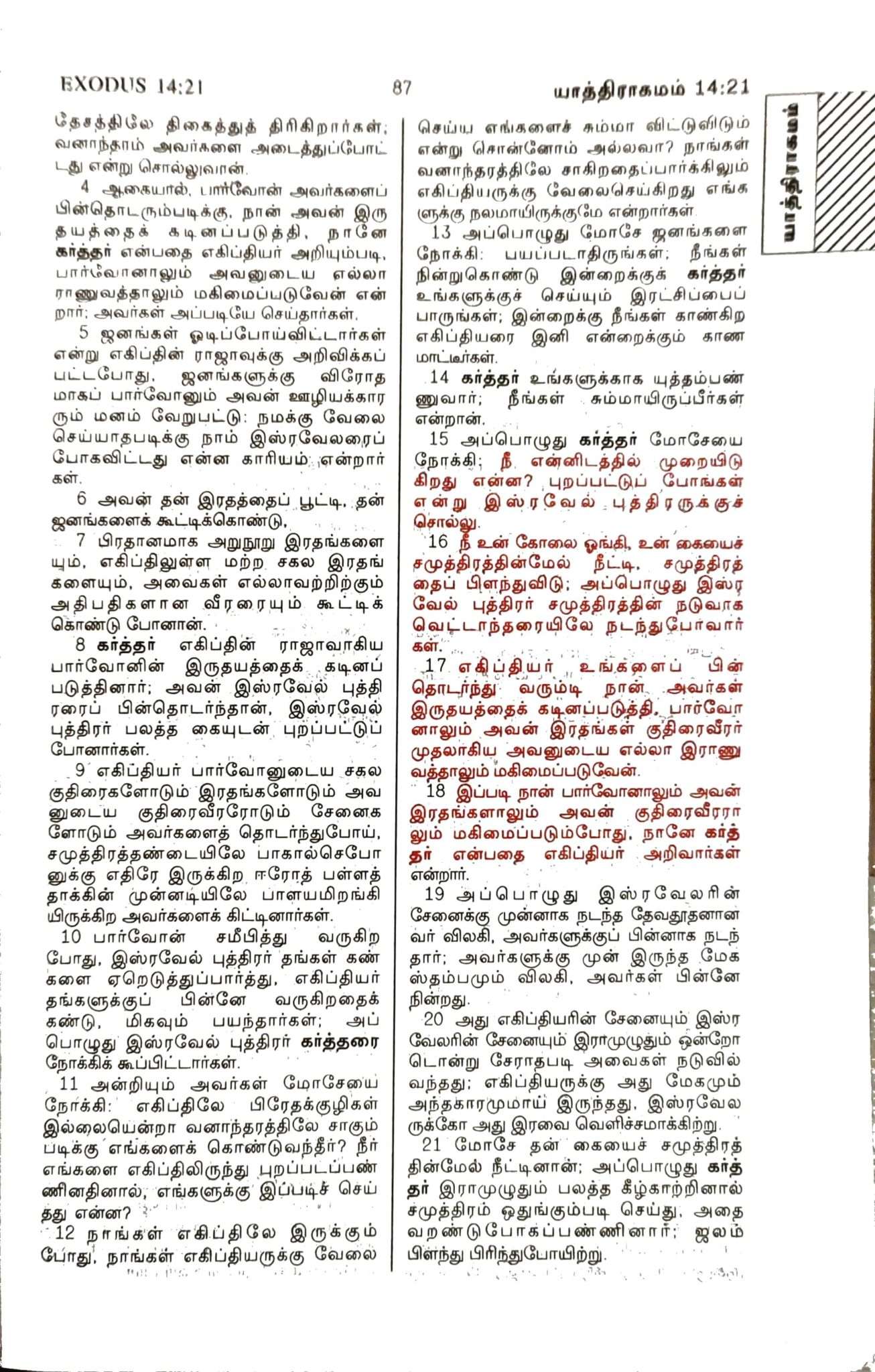 Tamil Bible Red Letter Edition with Study Helps - Semi Royal Size, Burgundy Leather-Bound Hardcover