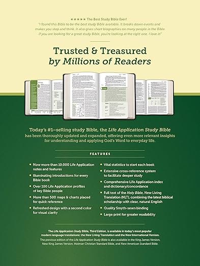 NLT Life Application Study Bible, Third Edition - Large Print