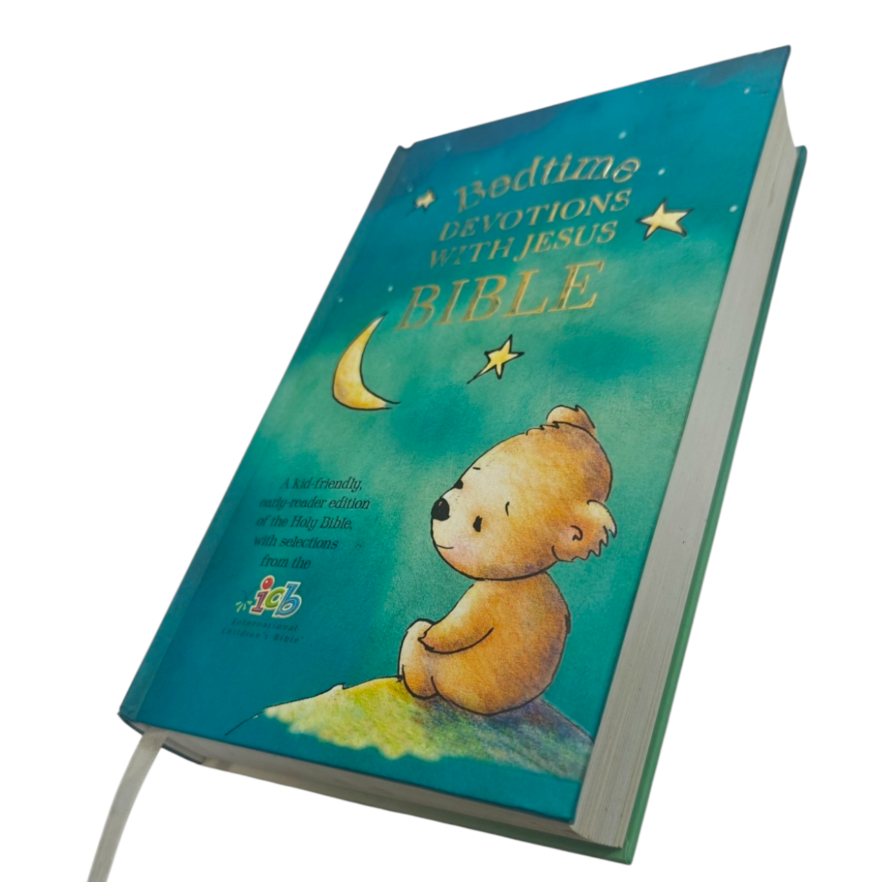 Bedtime Devotions with Jesus Bible – Hardcover, 365 Daily Devotions for Children, Full-Color Illustrations – ISBN 9780785230229