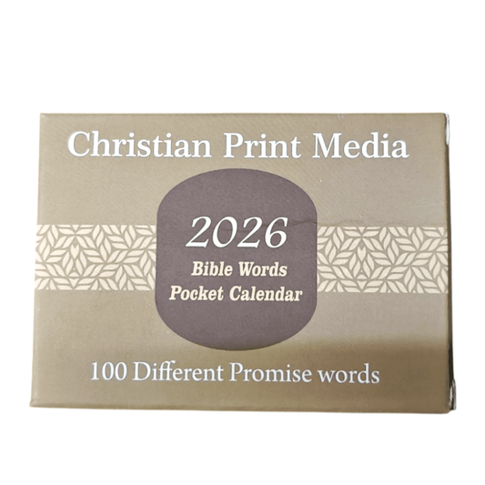 2026 Bilingual Pocket Calendar (100 Cards) | Tamil & English Bible Promises with Textured UV Finish