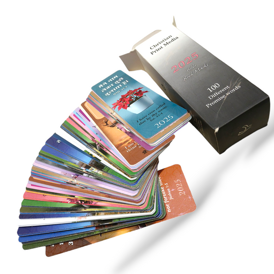 2025 Promise Card | Book Mark | UV Effect | Gospel Verse | 100 Different  Card's | 2025 Calendar