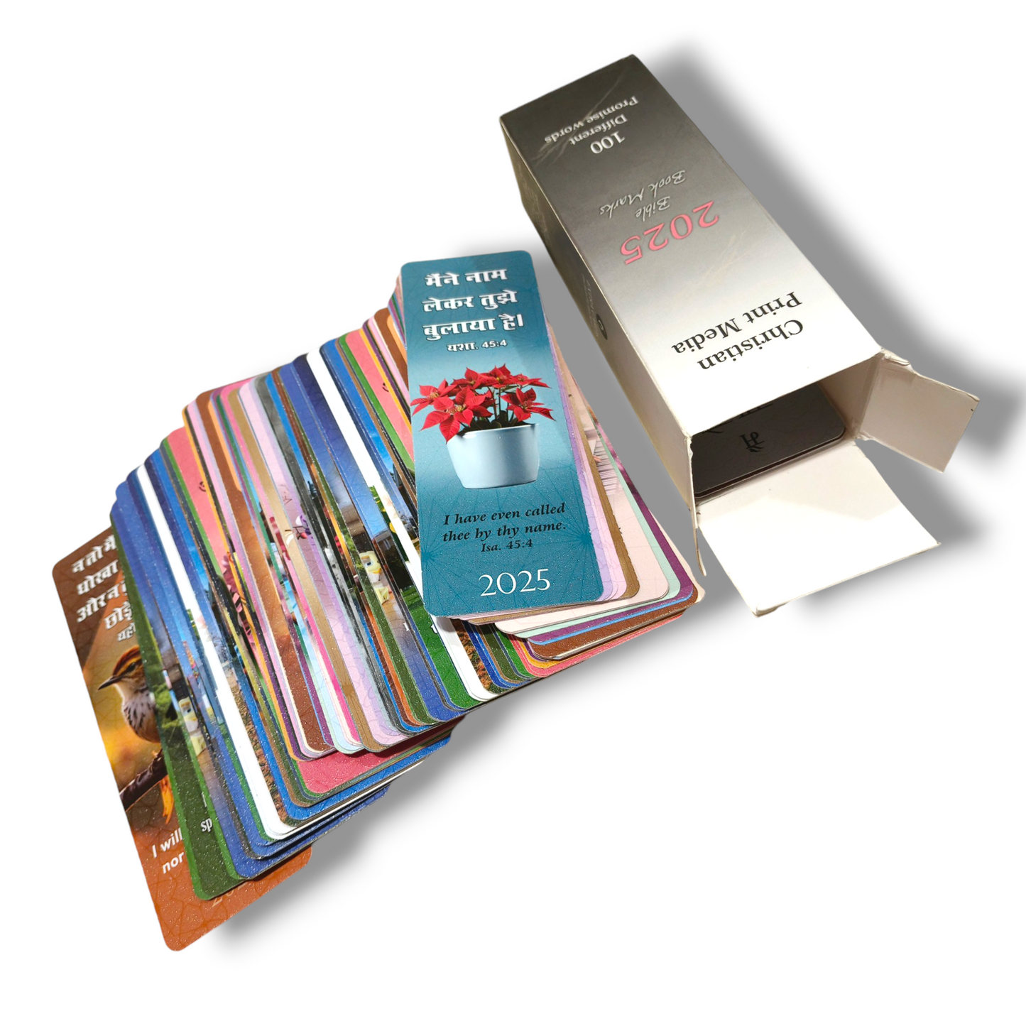 2025 Promise Card | Book Mark | UV Effect | Gospel Verse | 100 Different  Card's | 2025 Calendar