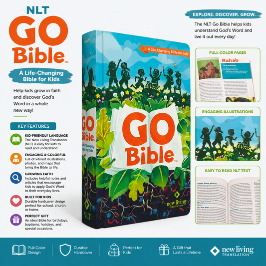 NLT Go Bible: A Life-Changing Bible for Kids - New Living Translation (Hardcover)