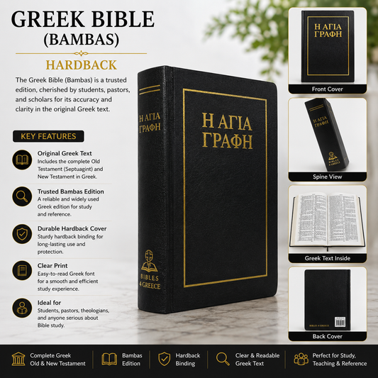 Greek Bible (Bambas Edition) - Hardback, Complete Old & New Testament in Greek