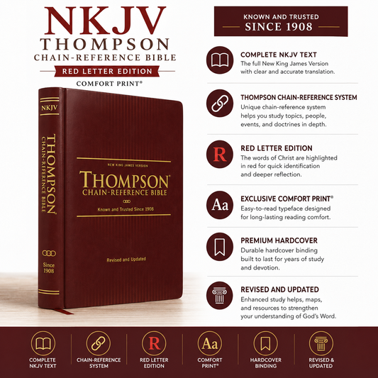 NKJV Thompson Chain-Reference Bible Hardcover Red Letter Comfort Print