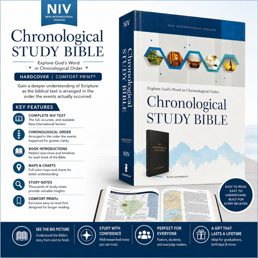 NIV, Chronological Study Bible, Hardcover, Comfort Print