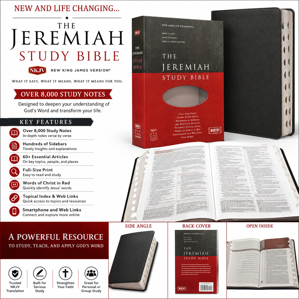 The Jeremiah Study Bible NKJV Jacketed Hardcover