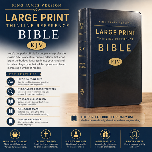KJV Large Print Thinline Reference Bible King James Version