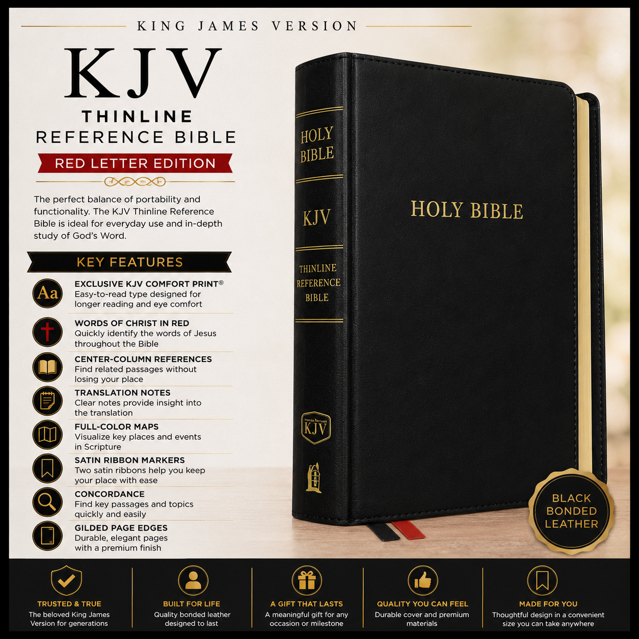KJV Thinline Reference Bible King James Version