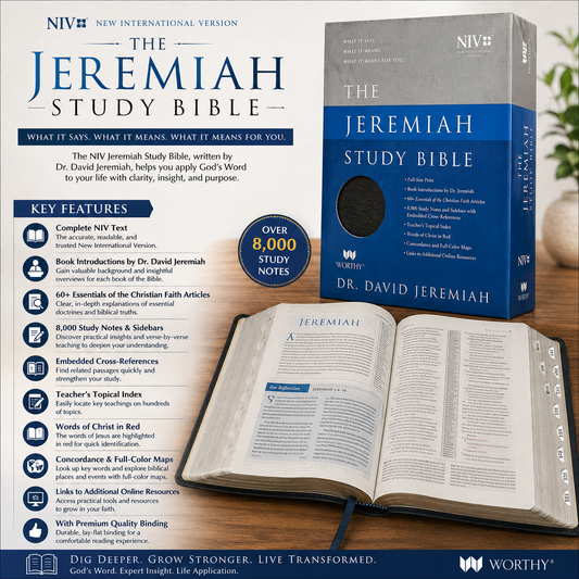 NIV Jeremiah Study Bible, Dr. David Jeremiah, Red Letter Edition