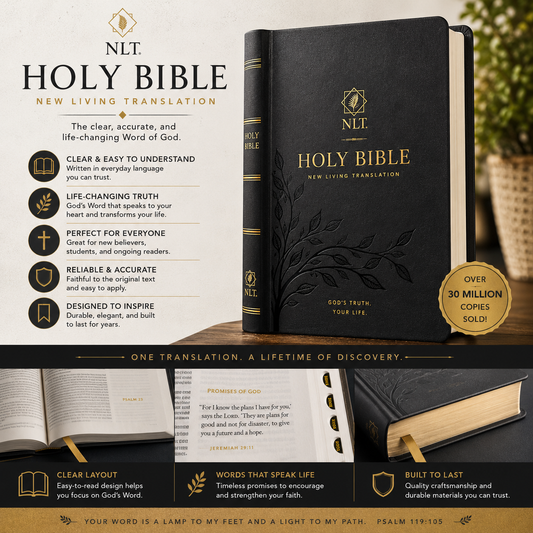NLT Holy Bible, New Living Translation, Clear, Accurate & Easy-to-Read Bible for Daily Reading & Study (Complete Old & New Testament)