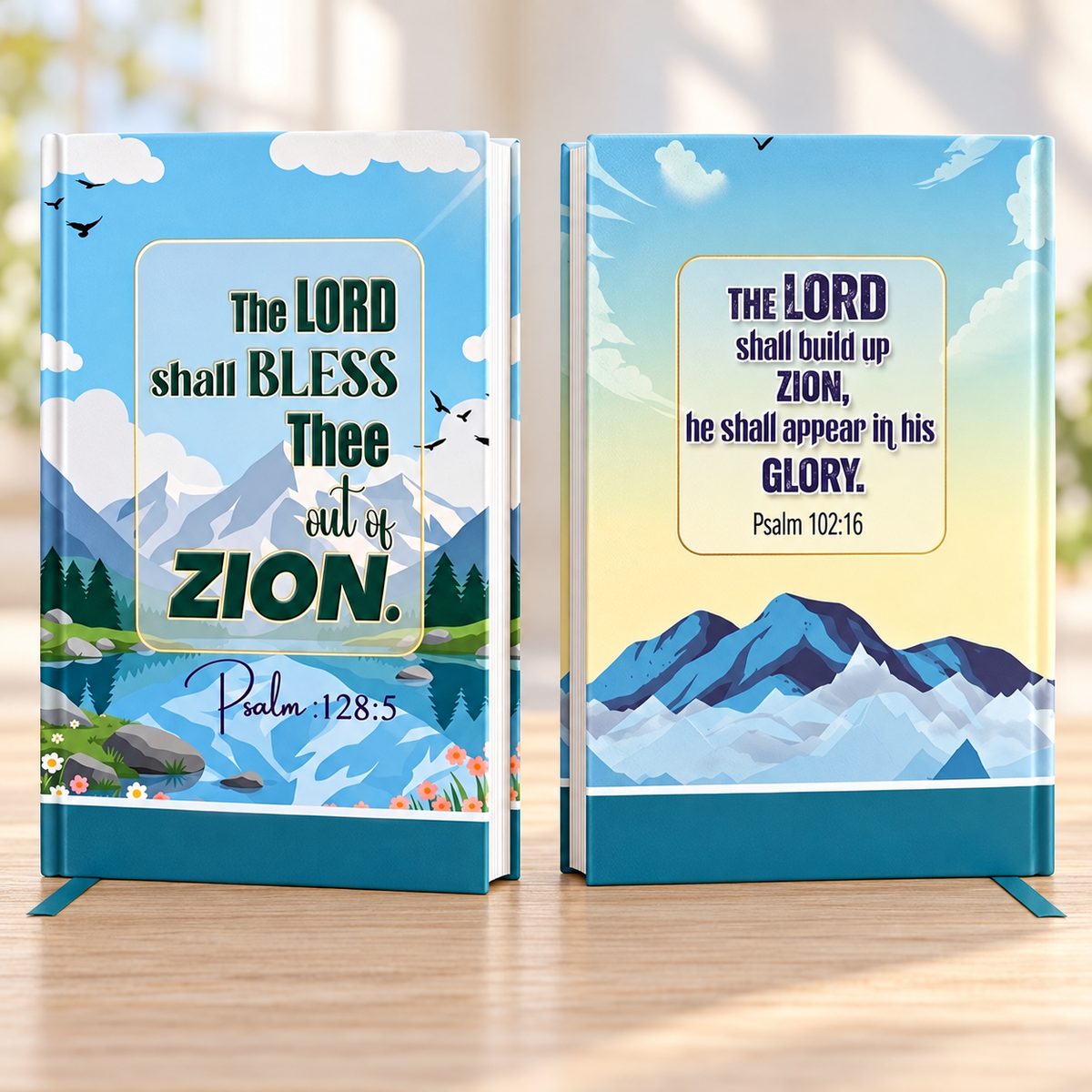 2027 Christian Daily Diary Planner & Devotional Journal – Blue Zion Hardcover, 365-Day Bible Verses