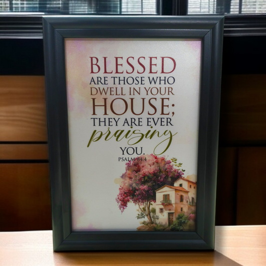 High Quality| Best Gift For Home Decor | Size : 7 inch By 5 inch | D19 |Hanging Frame | Premium Hindi Bible Verses Photo Frame
