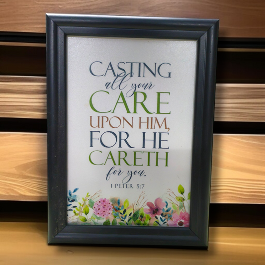 High Quality| Best Gift For Home Decor | Size : 7 inch By 5 inch | D17 |Hanging Frame | Premium Hindi Bible Verses Photo Frame