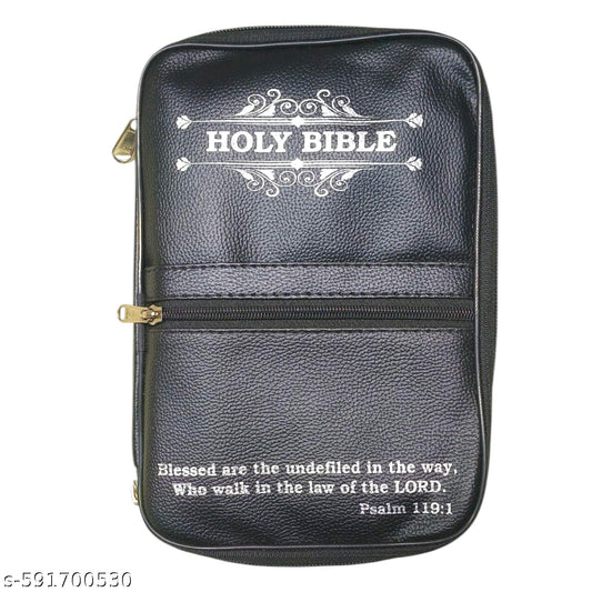 English Bible Form Cover | Strong & Durable Protective Cover | Waterproof Material | Zip Closure | Perfect Fit for Medium/Large Bibles