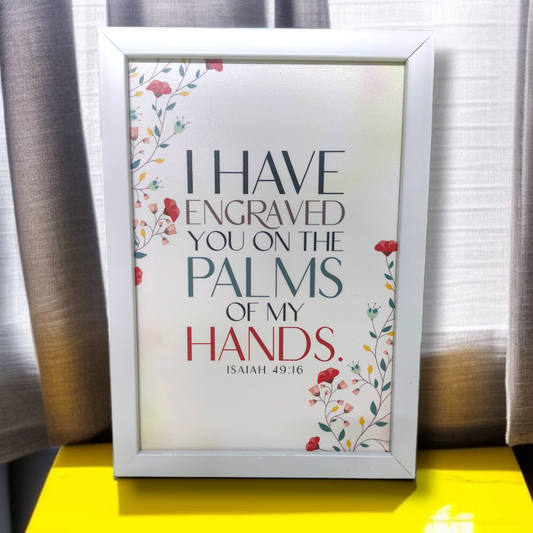 High Quality | Premium English Bible Verses Photo Frame | Hanging Frame | Best Gift For Home Decor | Size : 11 inch By 8 inch D15