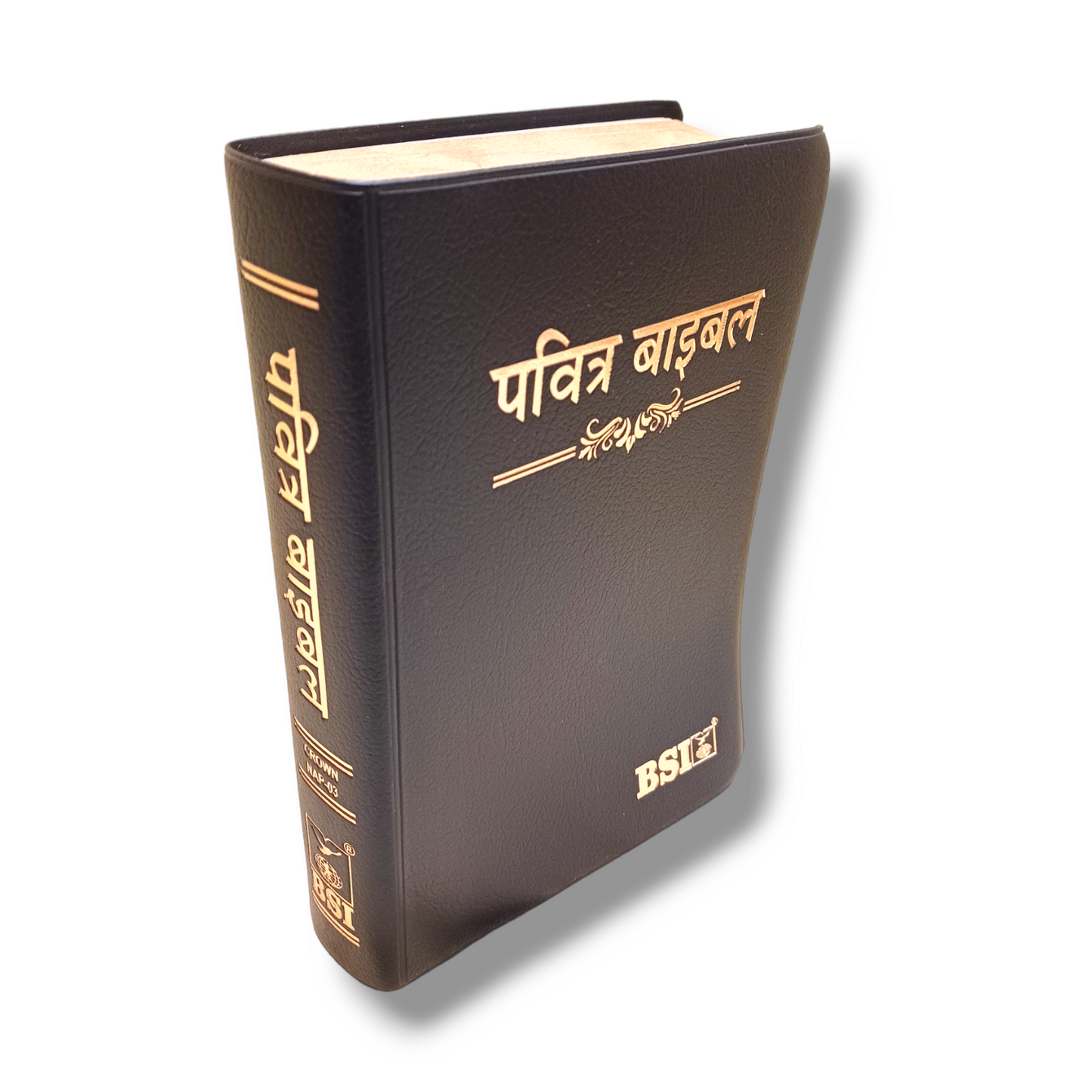 The Holy Bible In Hindi |Crown Black Color Bound |Golden Edge Bible |Hindi Compact Size Bible