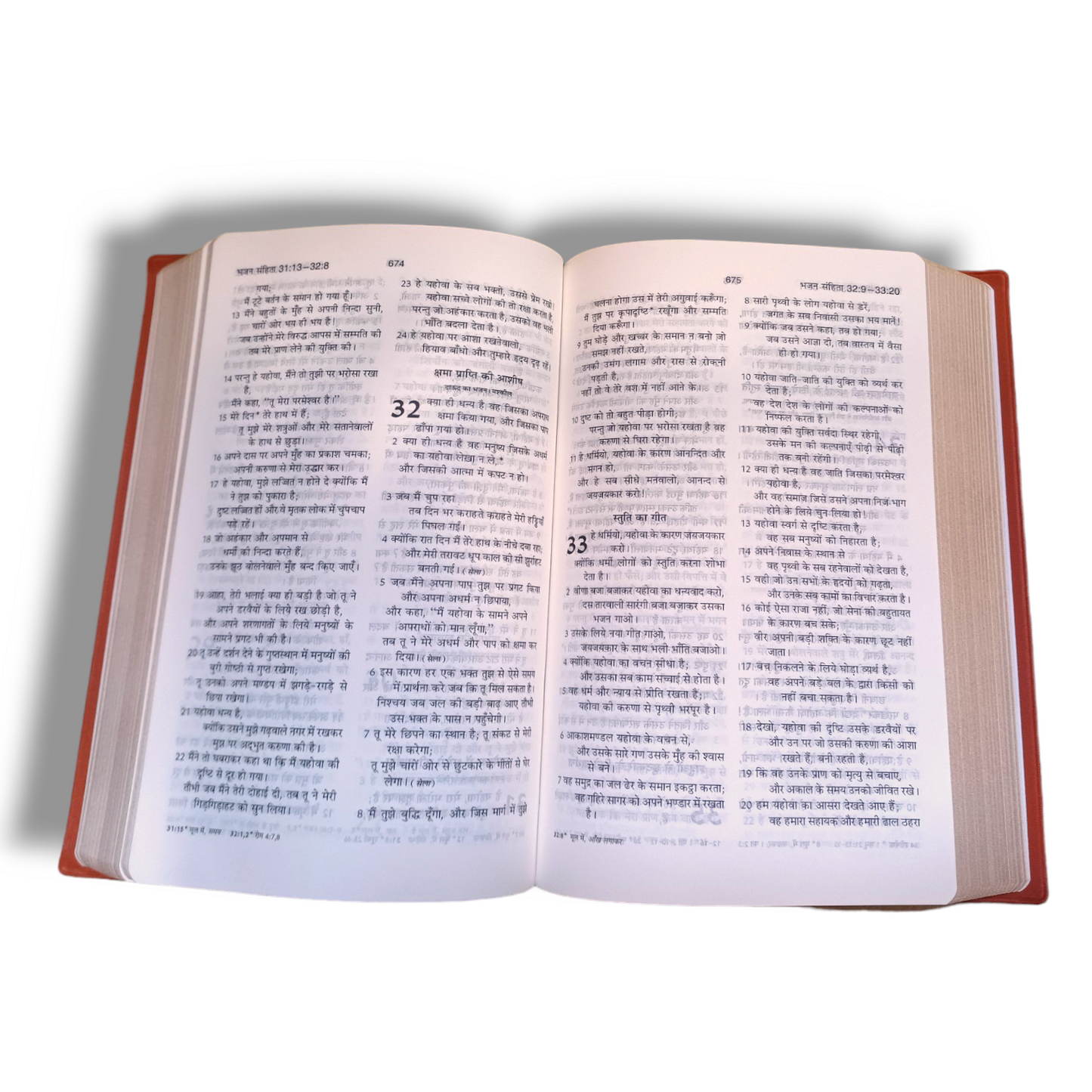 The Holy Bible In Hindi |Crown Brown Color Bound |Golden Edge Bible |Hindi Compact Size Bible
