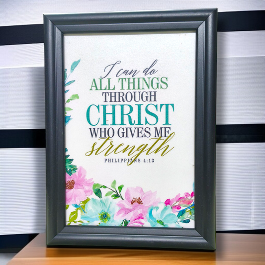 High Quality| Best Gift For Home Decor | Size : 7 inch By 5 inch | D11 |Hanging Frame | Premium Hindi Bible Verses Photo Frame