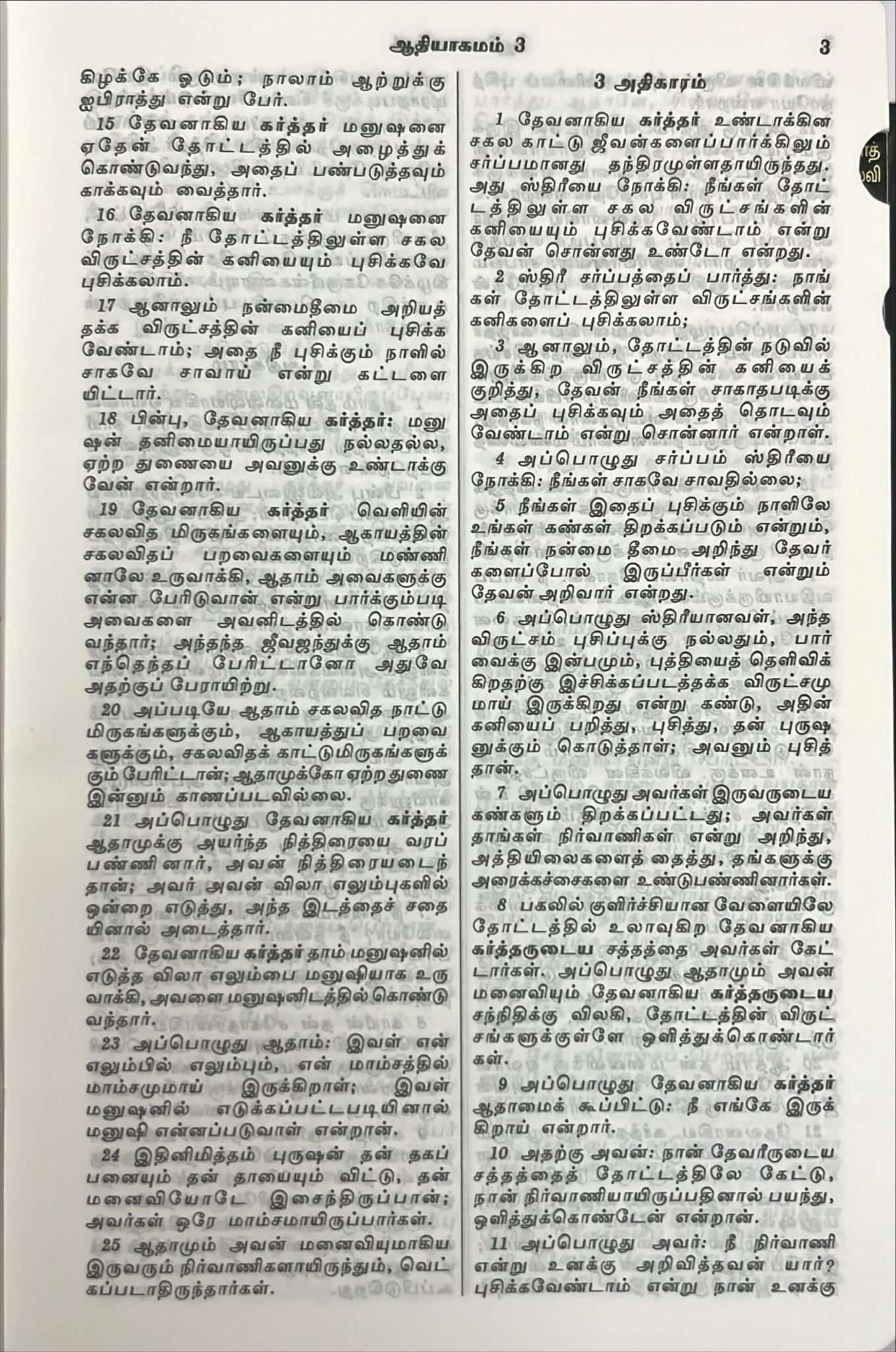 Tamil Bible Semi-Compact Edition, Black Zip Closure, Thumb Index, Premium China Print - ISBN 9788119095422