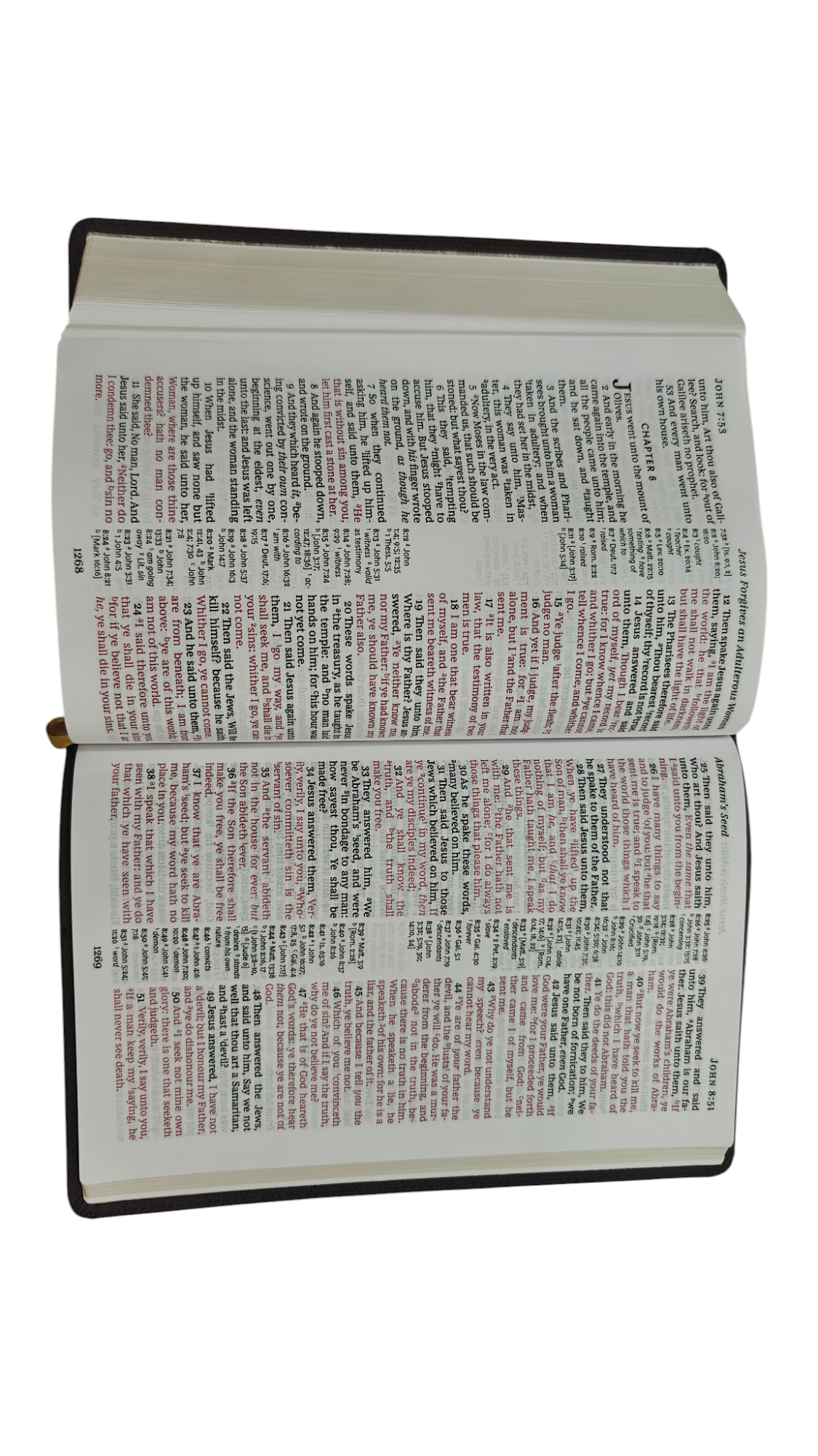 KJV Large Print Center-Column Reference Bible, Burgundy Leathersoft – Comfortable Reading for In-Depth Study (ISBN 9780785296300)