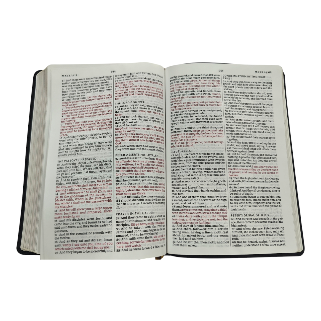 KJV Large Print Thinline Bible – Black LeatherTouch, Red Letter Edition, 11-Point Comfort Print, Ultra-Portable (0.9" Thick) – ISBN 9780785241898