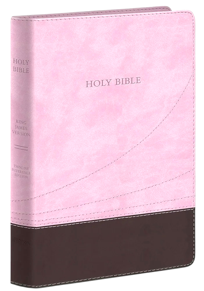 KJV Large Print Thinline Reference Bible – Black Genuine Leather, Easy-to-Read 10.5pt Text, Center-Column References, Ribbon Marker | ISBN 9781598564624