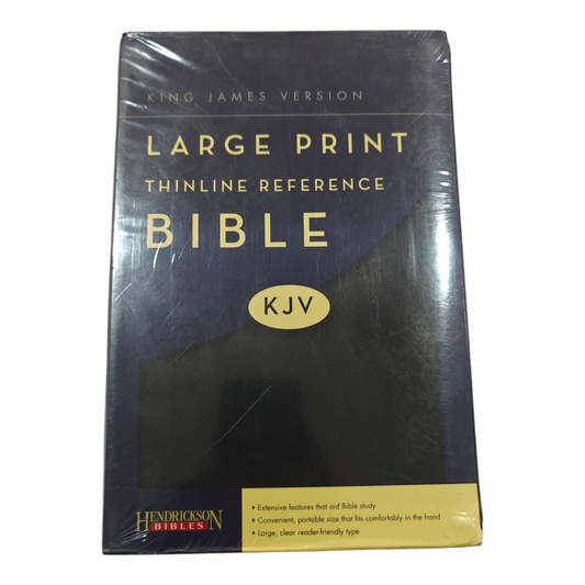 KJV Large Print Thinline Reference Bible – Leathersoft, Red Letter Edition, Center-Column Cross References, Ribbon Marker, 10.5pt Font | ISBN 9781619700048