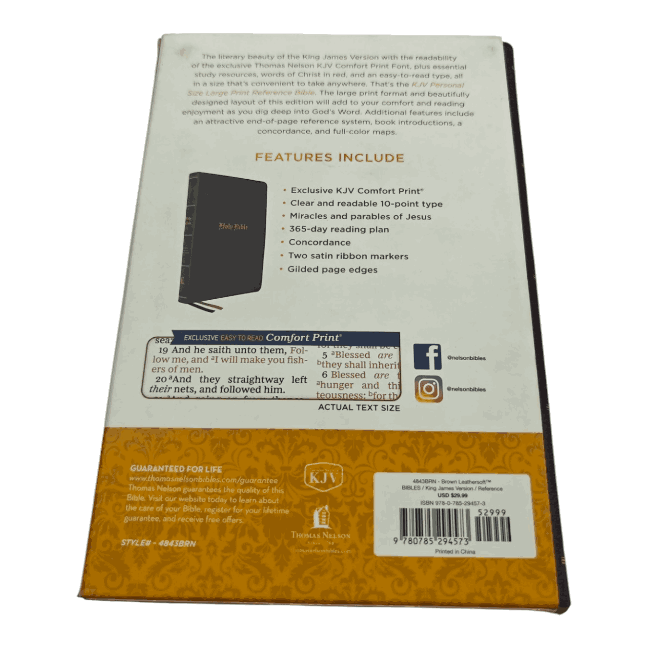 KJV Personal Size Large Print Reference Bible – Compact, Easy-to-Read with Cross-References (ISBN: 9780785294573)