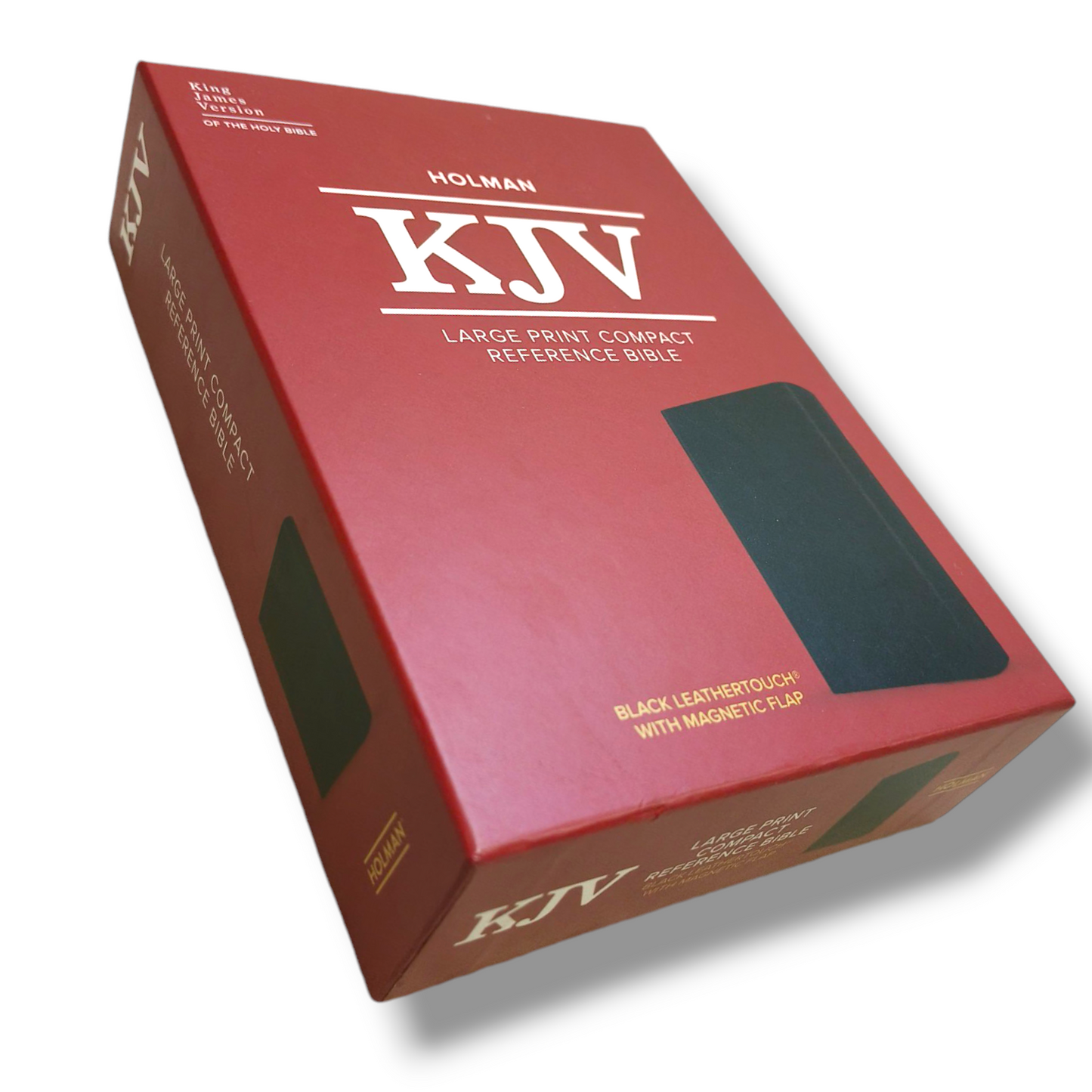 KJV Reference Bible | Large Print Bible | Black Leather Flap Type Cover Edition | Golden Edge Bible | Red Letter | New Edition