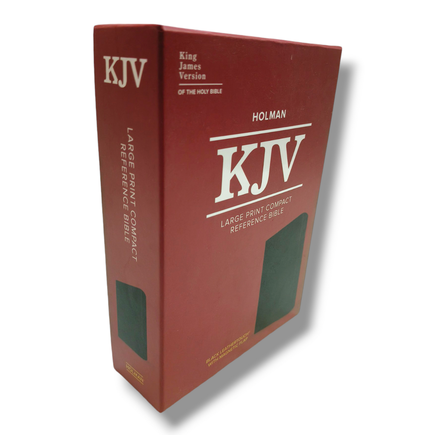 KJV Reference Bible | Large Print Bible | Black Leather Flap Type Cover Edition | Golden Edge Bible | Red Letter | New Edition