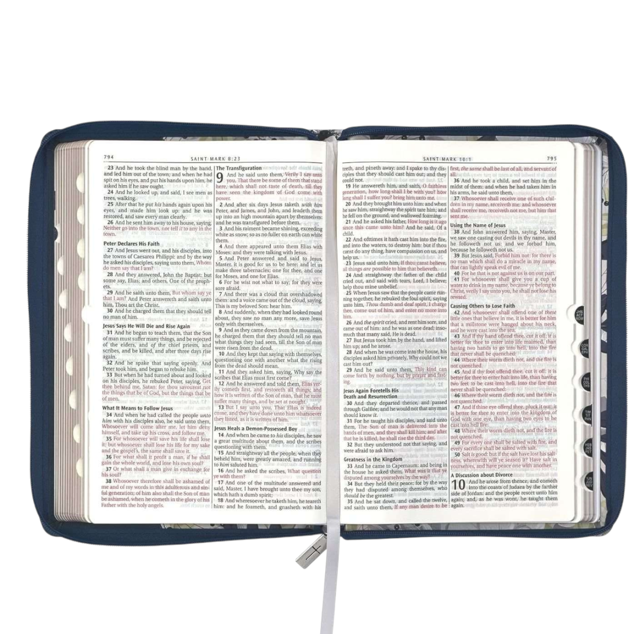 KJV Holy Bible – Large Print Thinline Edition, Bonded Leather, Red Letter Text, Ribbon Marker & Gold Gilt Edges | Easy-to-Read 11pt Font, Perfect for Seniors & Daily Devotion