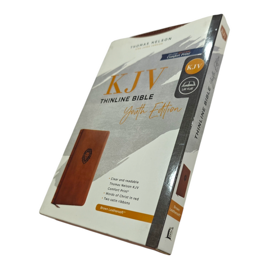 KJV Thinline Bible, Youth Edition – Brown LeatherTouch, Easy-to-Carry, Red Letter Edition – ISBN 9780785225690
