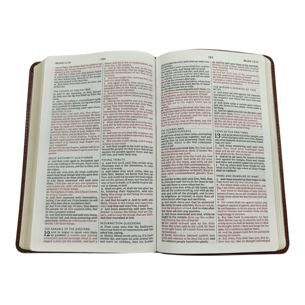KJV Thinline Bible, Youth Edition – Brown LeatherTouch, Easy-to-Carry, Red Letter Edition – ISBN 9780785225690