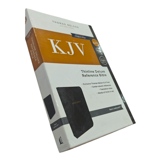 KJV Thinline Deluxe Reference Bible, Premium LeatherLook, Red Letter Edition, Gilded Edges – Comfort Print, ISBN 9780785215806