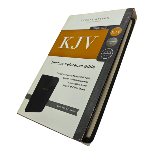 KJV Thinline Reference Bible, Black LeatherLook, Red Letter Edition – Comfort Print, ISBN 9780785215752
