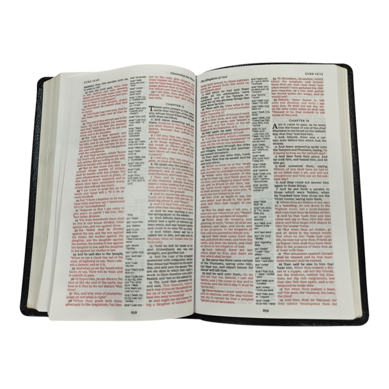 KJV Thinline Reference Bible, Black LeatherLook, Red Letter Edition – Comfort Print, ISBN 9780785215752