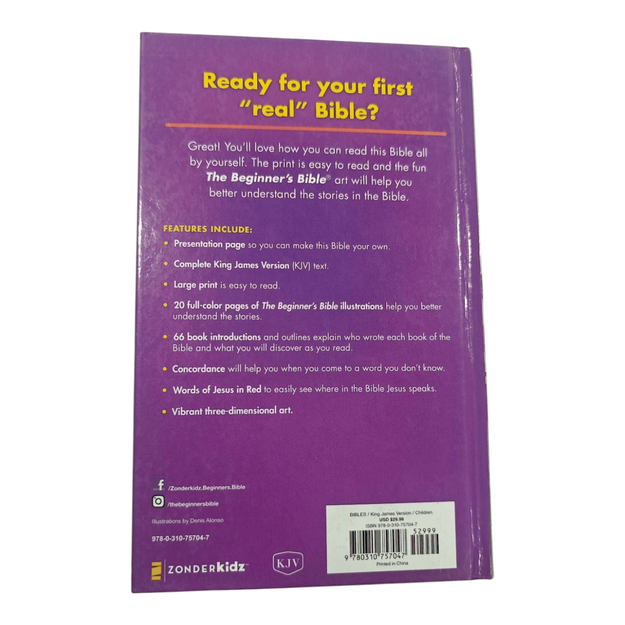 KJV The Beginner's Bible Holy Bible – First Bible for Young Children Ages 4-8 (ISBN: 9780310757047)