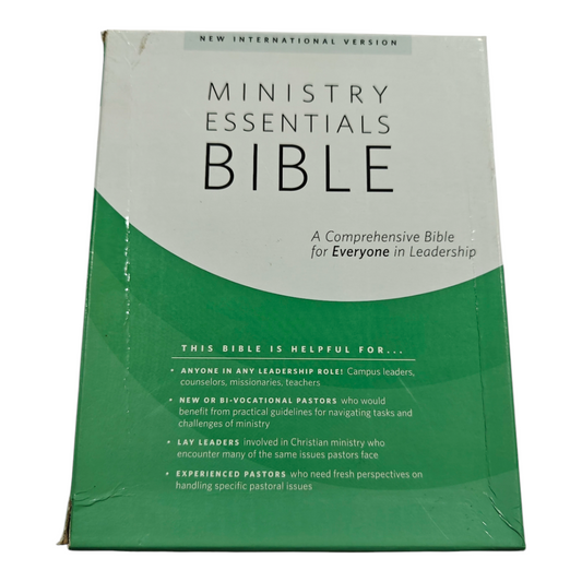 NIV Ministry Essentials Bible – Leathersoft, Pastoral Helps, Sermon & Counseling Guides, Book Introductions, Topical Index | Perfect for Pastors & Church Leaders | ISBN 9781619704367