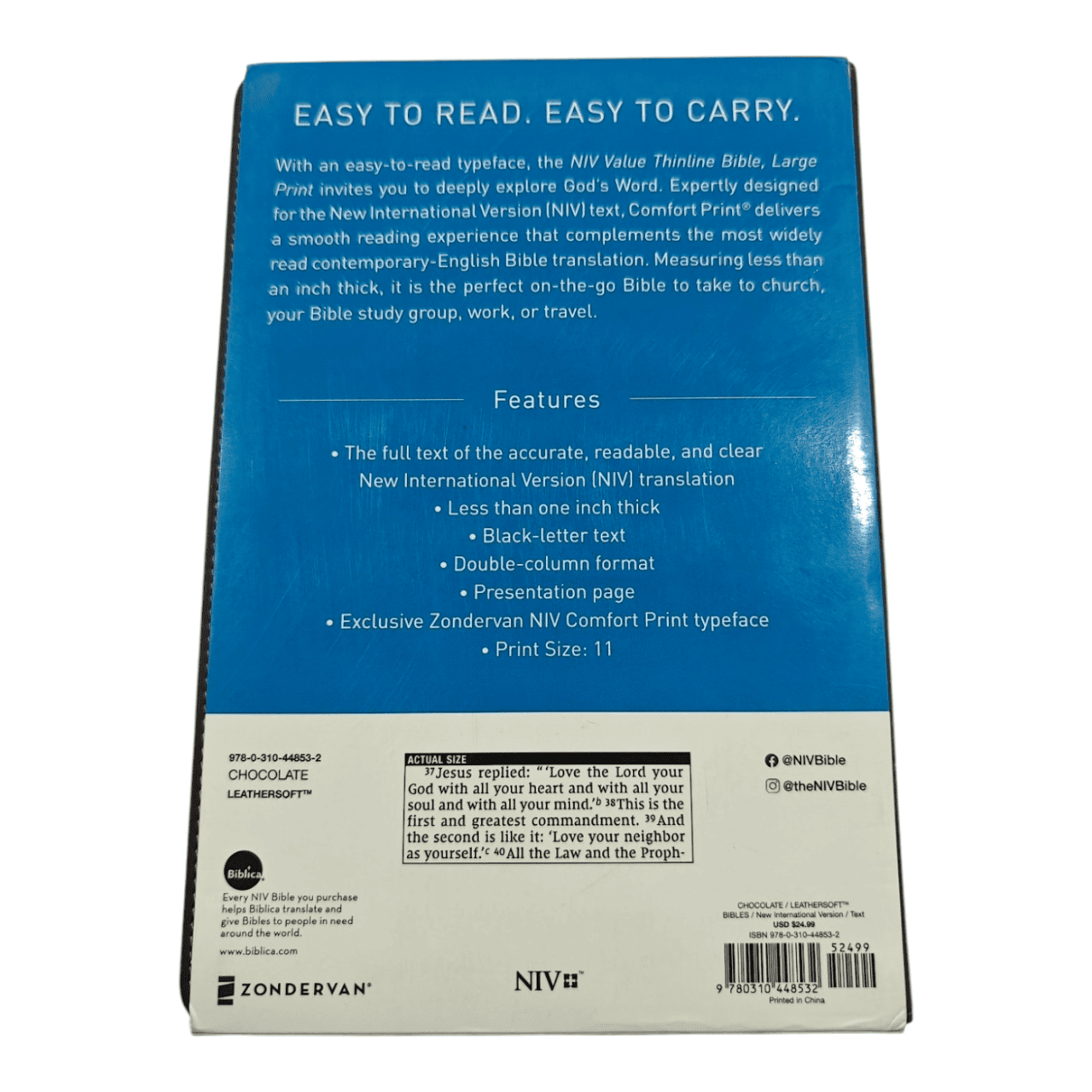 NIV Grace and Truth Study Bible with Thumb Index – Themed Study Notes & Quick Access (ISBN: 9780310447153)