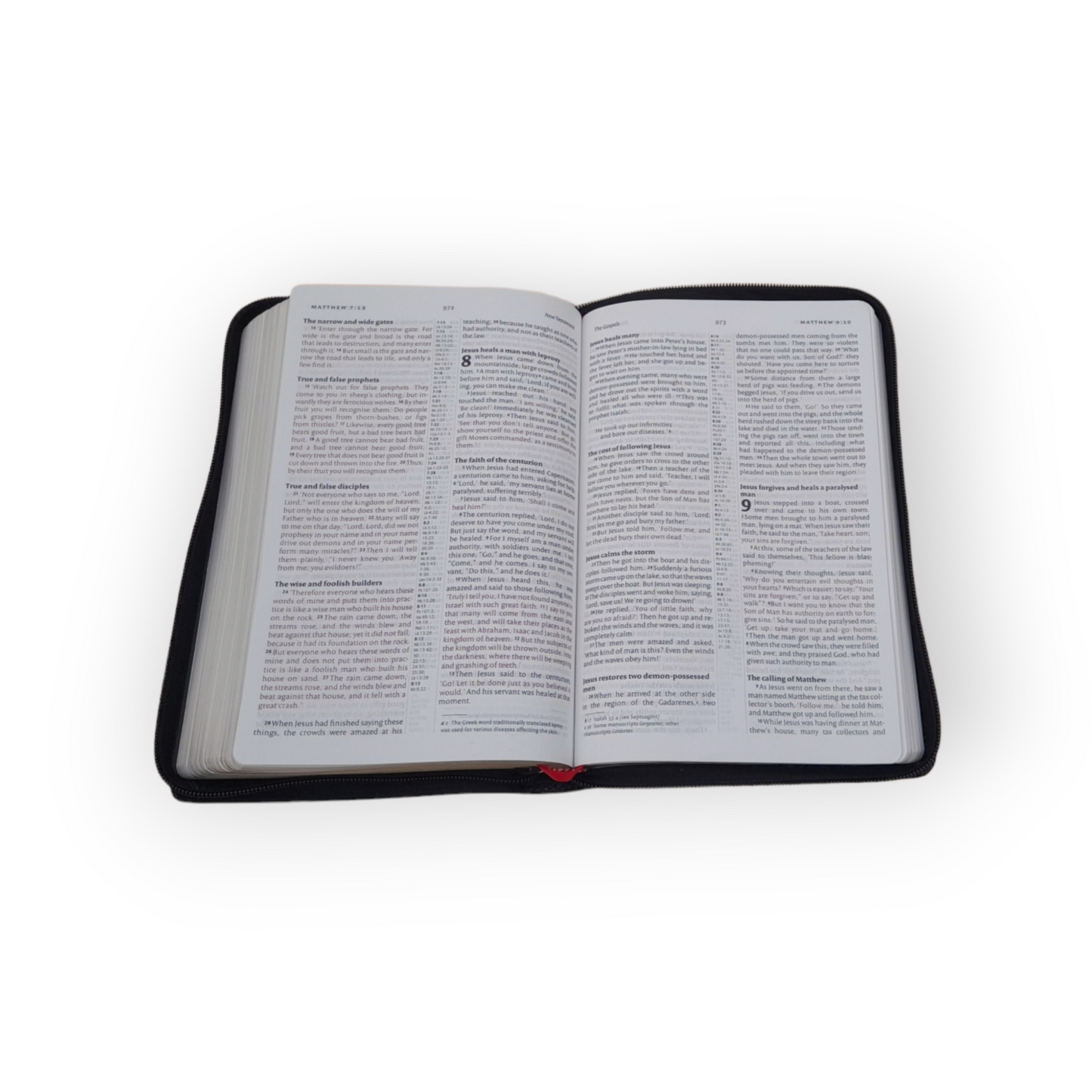 NIV Cross Reference With Concordance Black Leather Cover