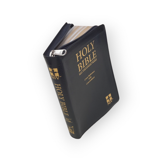 NIV Cross Reference With Concordance Black Leather Cover