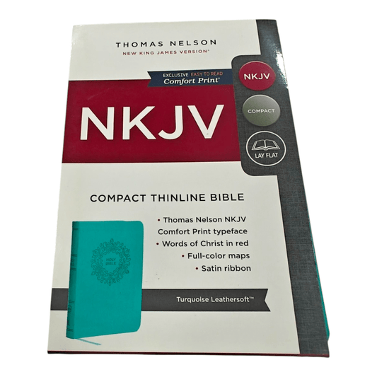 "NKJV Compact Thinline Bible – ultra-slim, lightweight edition for easy portability. Perfect for travel, devotion, or gifting. ISBN: 9780718075514."