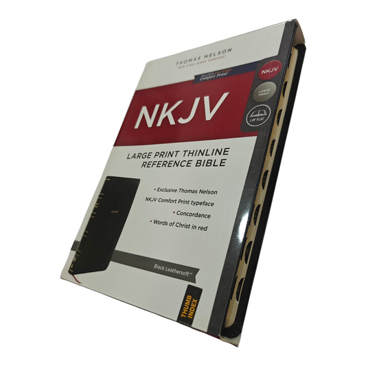 NKJV Large Print Thinline Reference Bible, Brown Leathersoft – The Perfect Blend of Readability and Portability (ISBN 9780785238454)  —