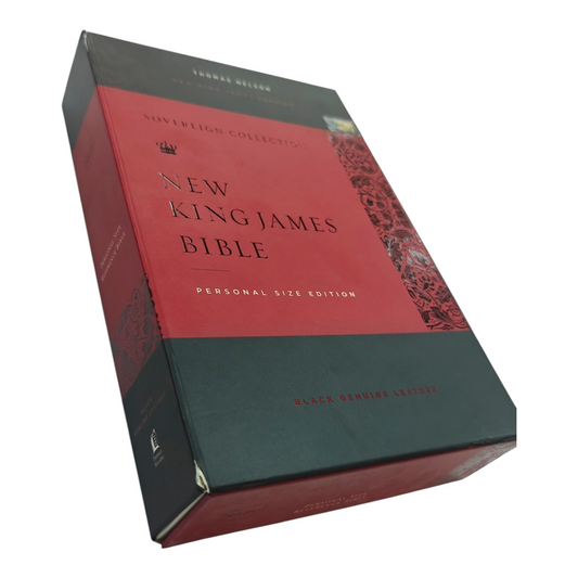 NKJV Sovereign Collection Bible – Premium Goatskin Leather, Art Gilded Edges, Personalized Family Record, Large Print – ISBN 9780785265450
