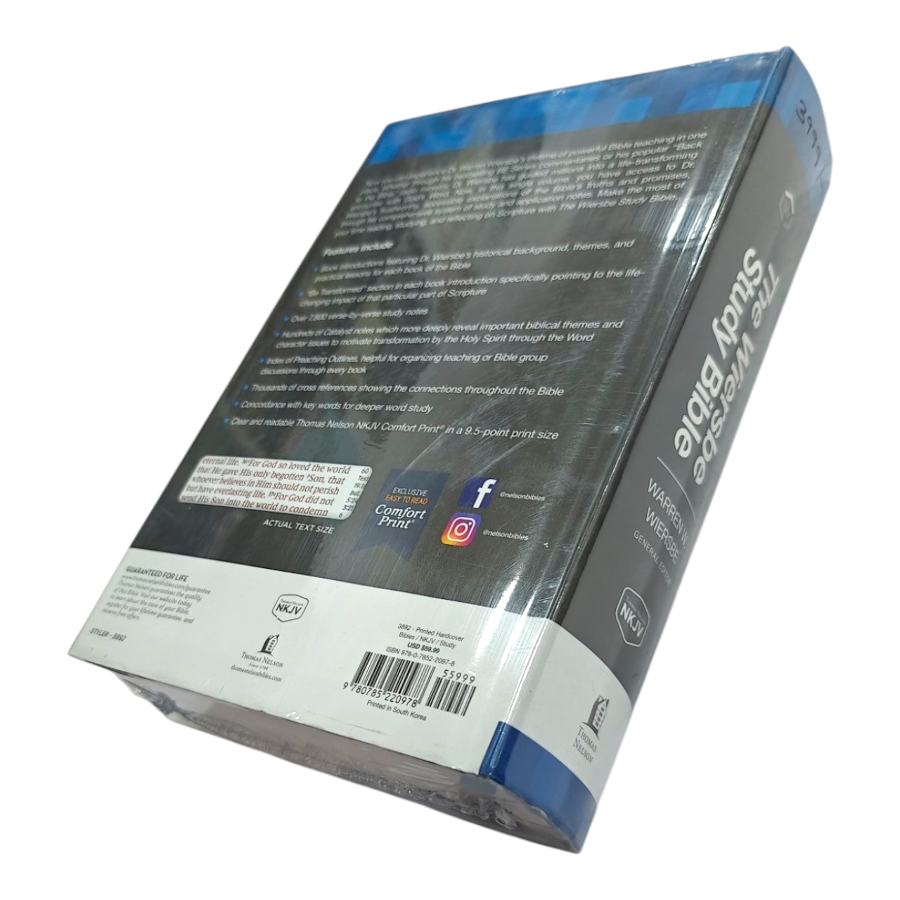 NKJV The Wiersbe Study Bible, Hardcover – Be Transformed by the Power of God’s Word, Study Notes by Dr. Warren W. Wiersbe – ISBN 9780785220978