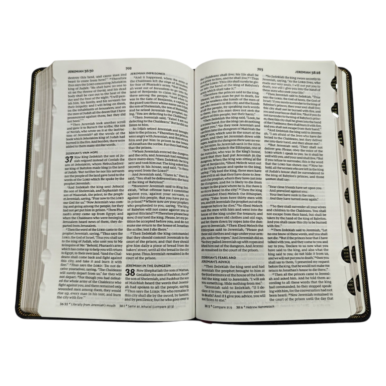 NKJV Thinline Bible, Thumb Indexed – Black LeatherTouch, Red Letter Edition, Comfort Print, Ultra-Portable (6.5" x 4.25") – ISBN 9780785234388