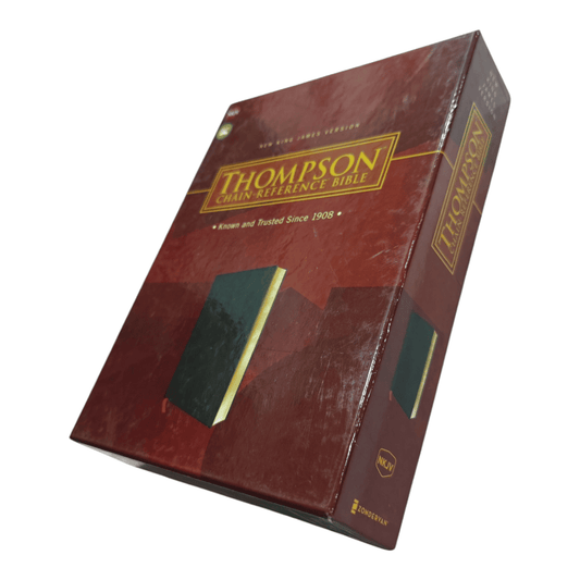 "NKJV Thompson Chain-Reference Bible – formal equivalence translation with legendary cross-referencing. Uncover Scripture’s interconnected narrative. ISBN: 9780310459996."