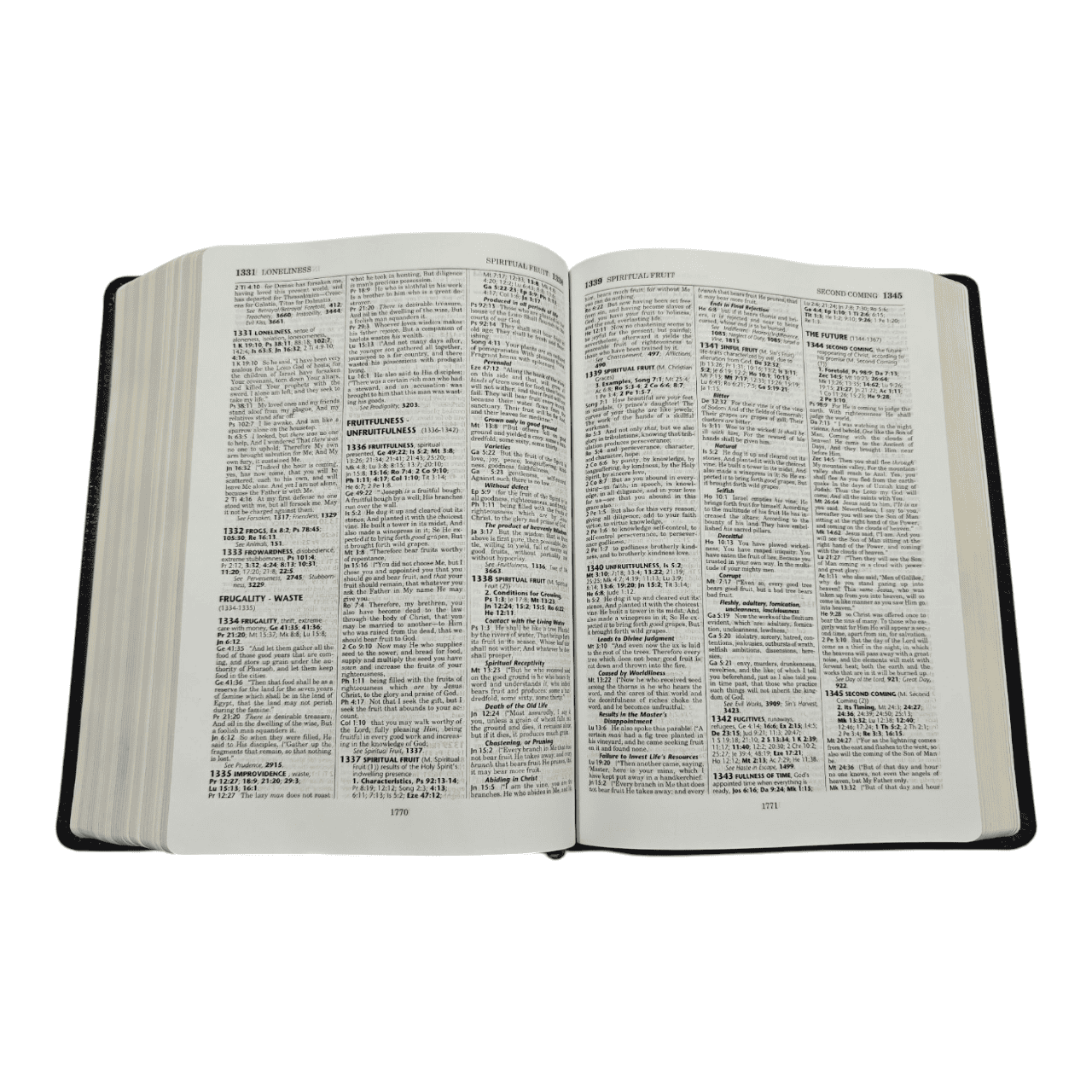 "NKJV Thompson Chain-Reference Bible – formal equivalence translation with legendary cross-referencing. Uncover Scripture’s interconnected narrative. ISBN: 9780310459996."