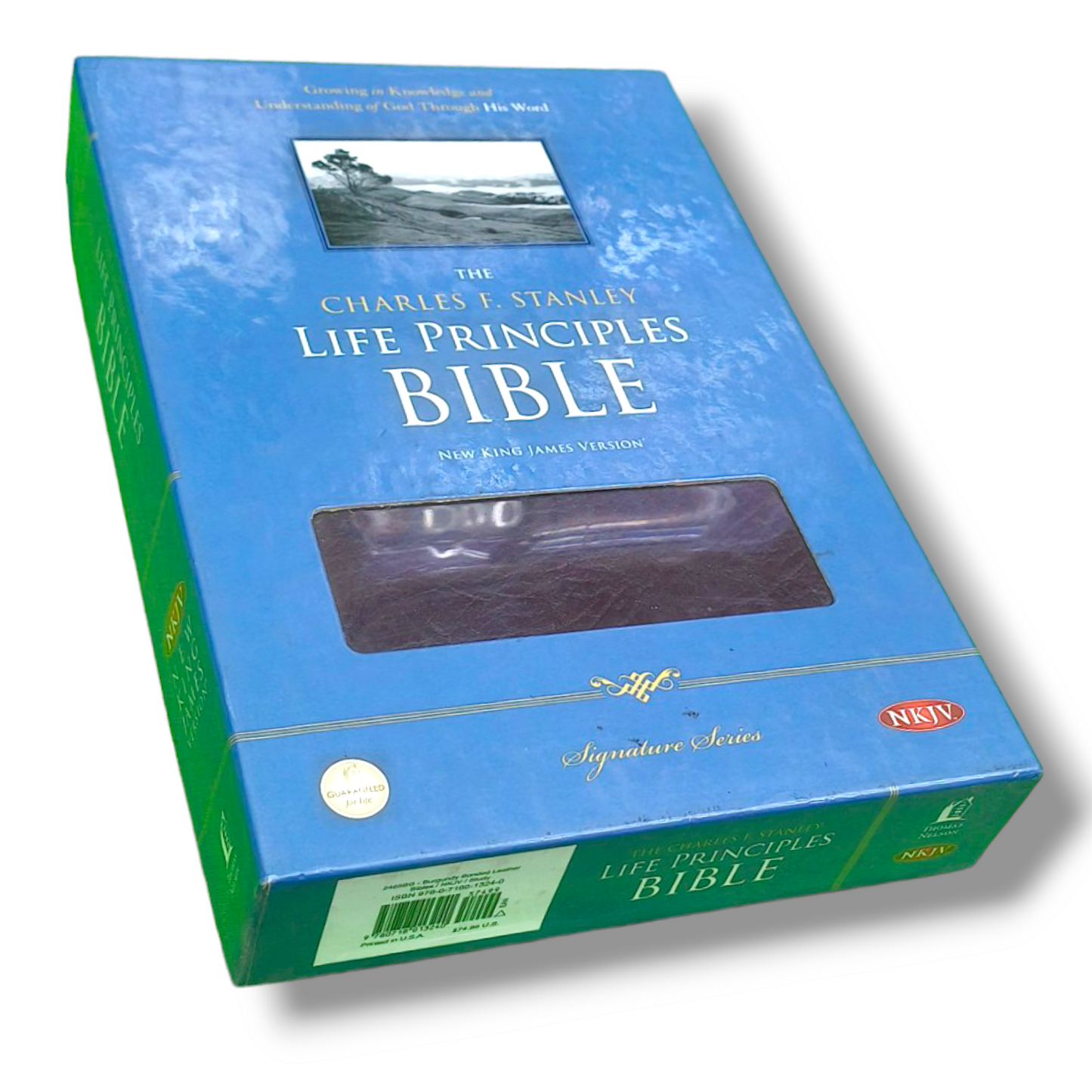 The Charles F. Stanley Life Principles Bible by Charles Stanley | New Edition | Brown Tan Soft Imitation Leather